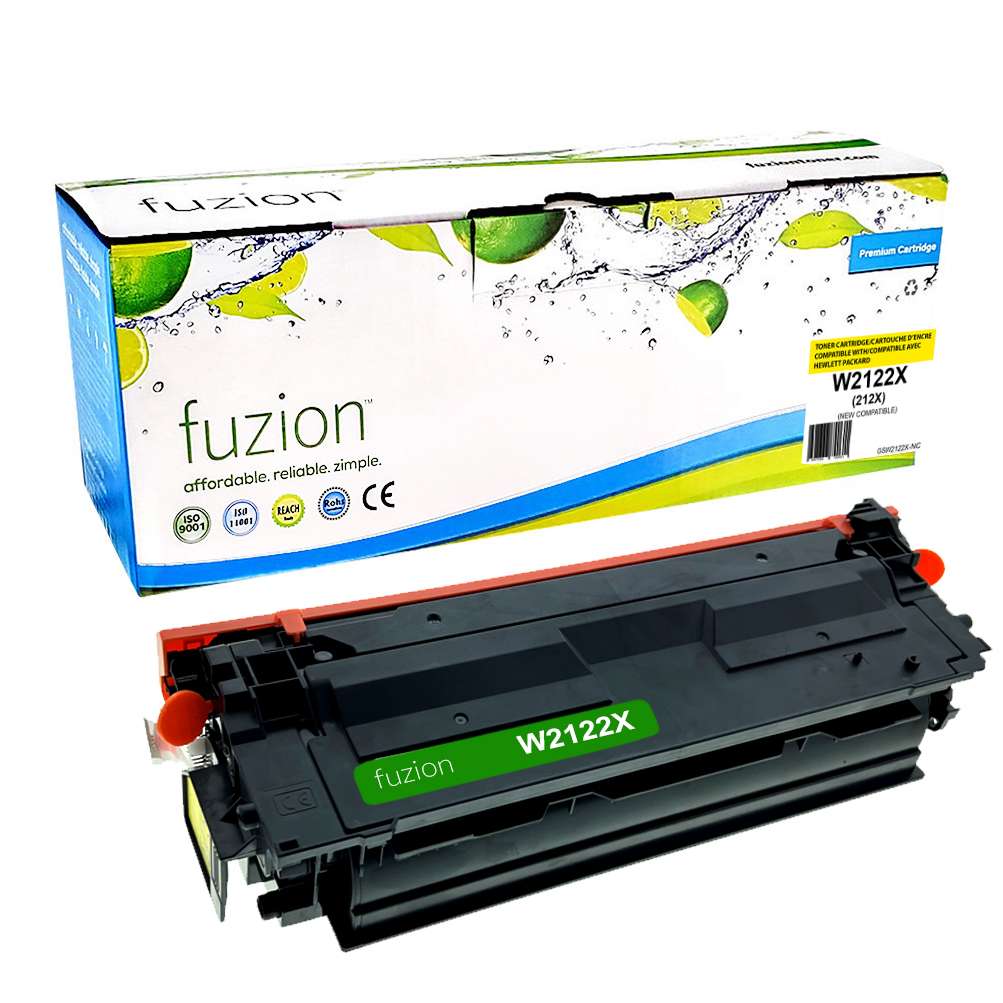 HP W2122X (212X) Compatible Toner Cartridge High Yield - Yellow - Fuzion