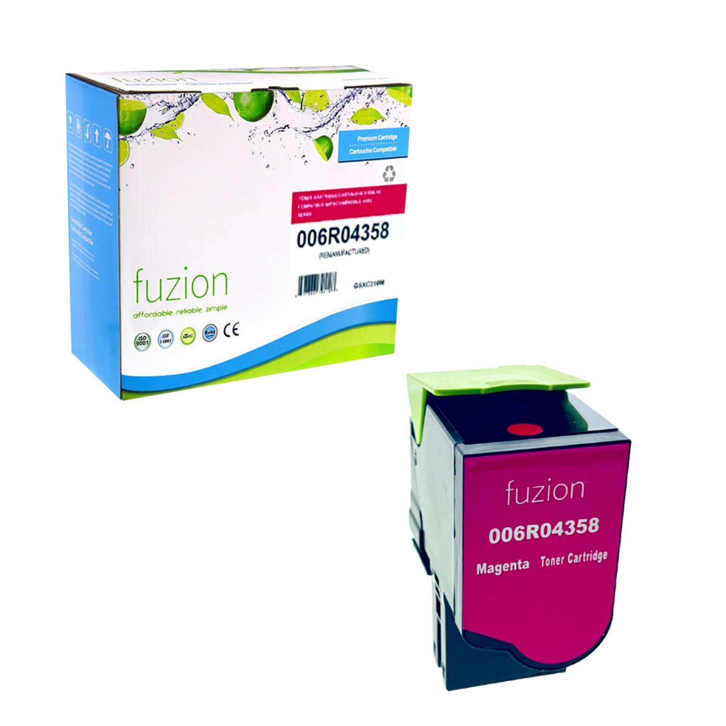 Xerox 006R04358 Remanufactured Toner Cartridge - Magenta - Fuzion