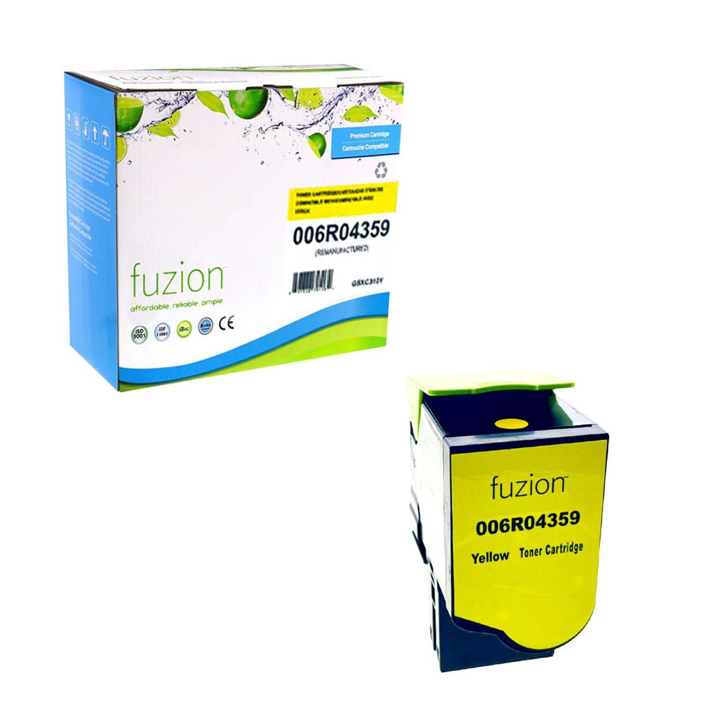 Xerox 006R04359 Remanufactured Toner Cartridge - Yellow - Fuzion
