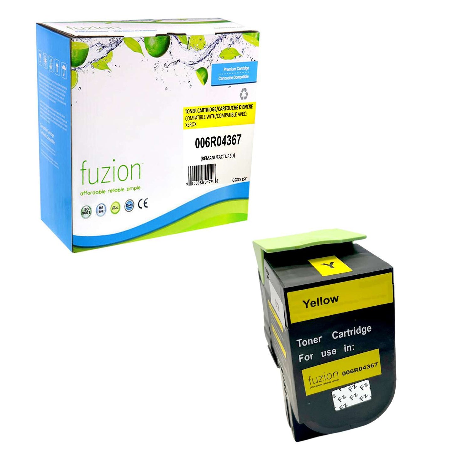 Xerox 006R04367 Remanufactured Toner Cartridge High Yield - Yellow - Fuzion