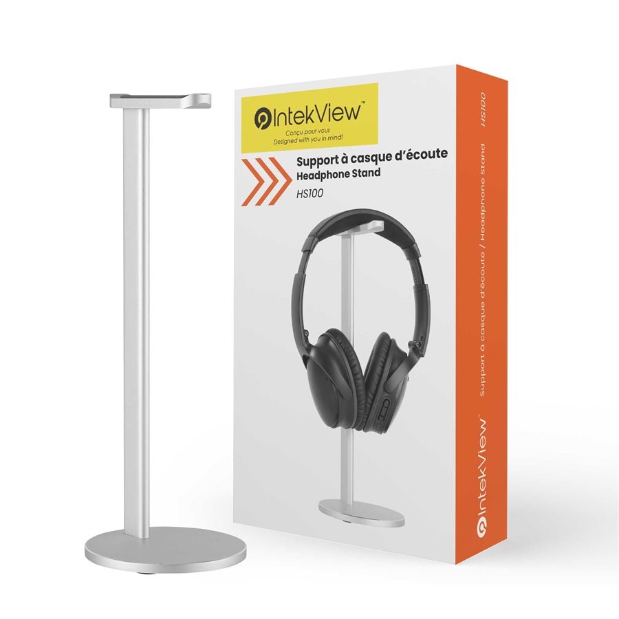 Ergonomic New Compatible Slim Aluminum Desktop Headphone Stand-Intekview