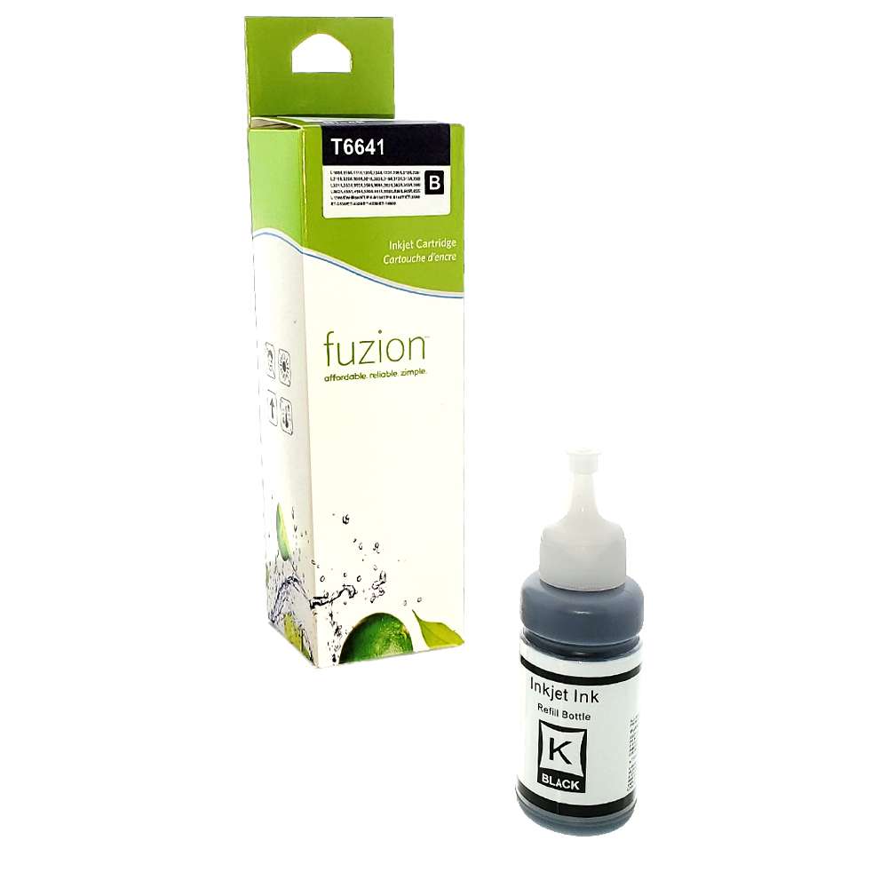 Epson T664120 Compatible Ink Cartridge - Black - Fuzion