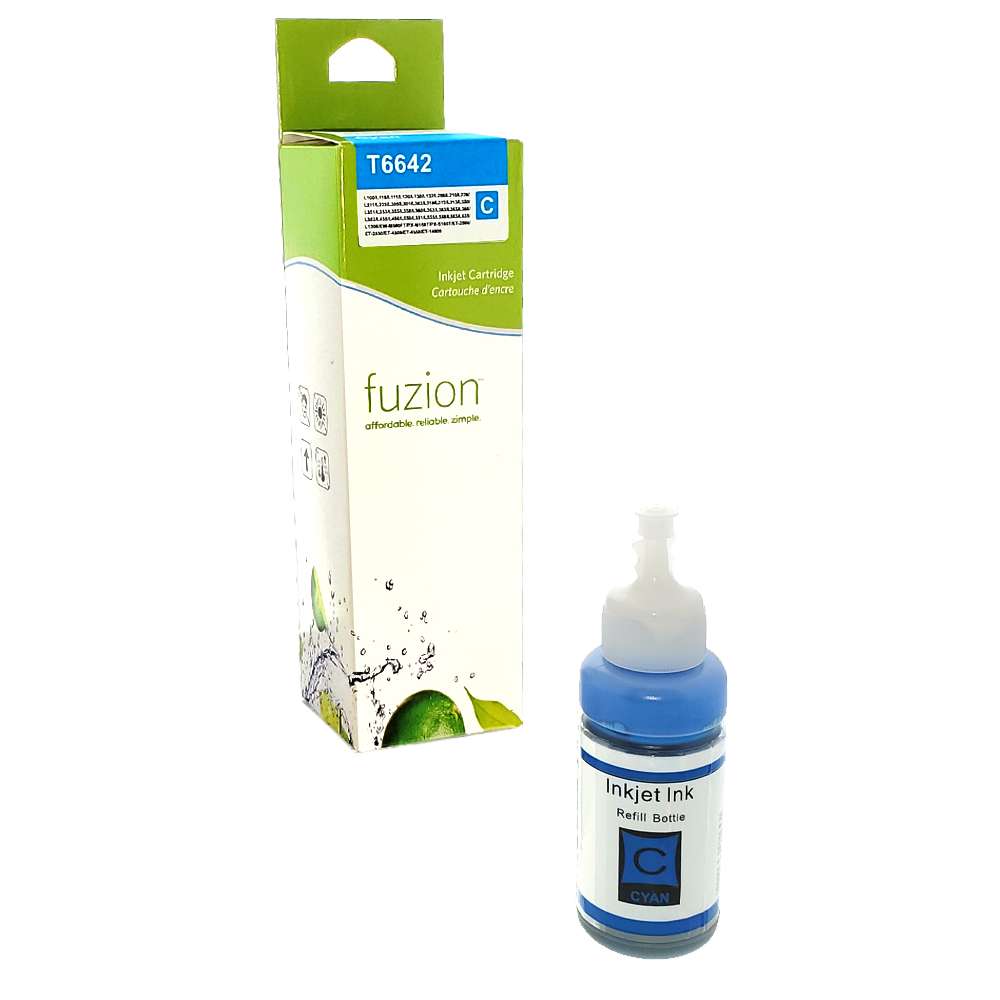 Epson T664220 Compatible Ink Cartridge - Cyan - Fuzion