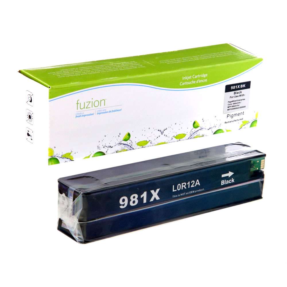 HP 981X (L0R12A) Compatible High Yield Ink Cartridge - Black - Fuzion