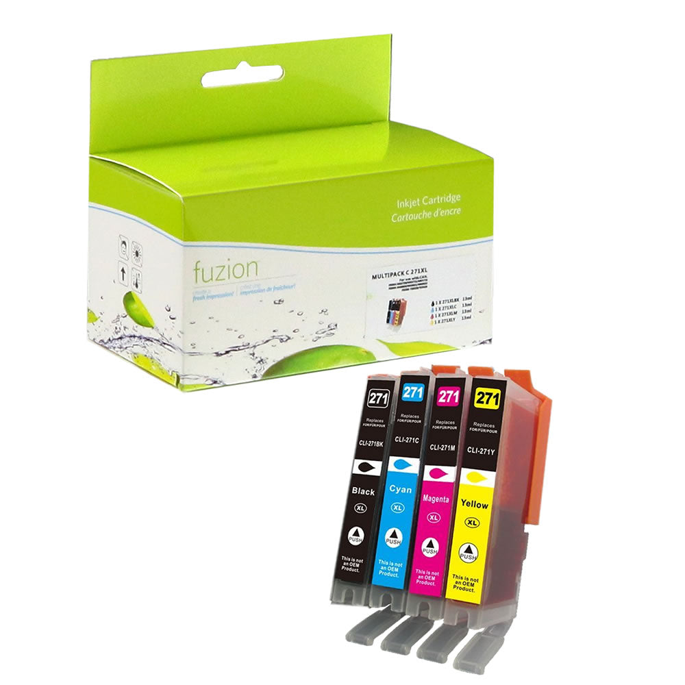 Canon CLI-271XL Compatible HY Ink Cartridges - C/K/M/Y - Fuzion