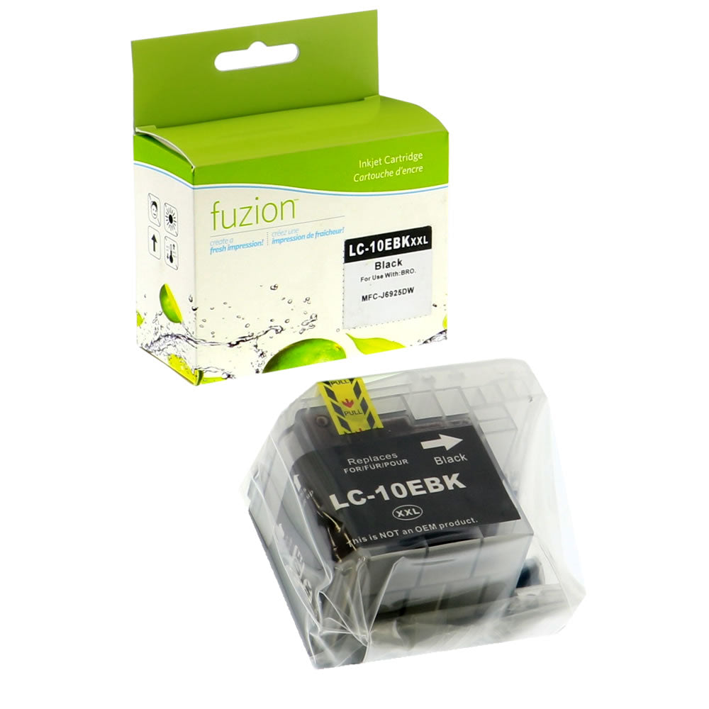 Brother LC10EBK Compatible - XXL Black Ink Cartridge - Fuzion