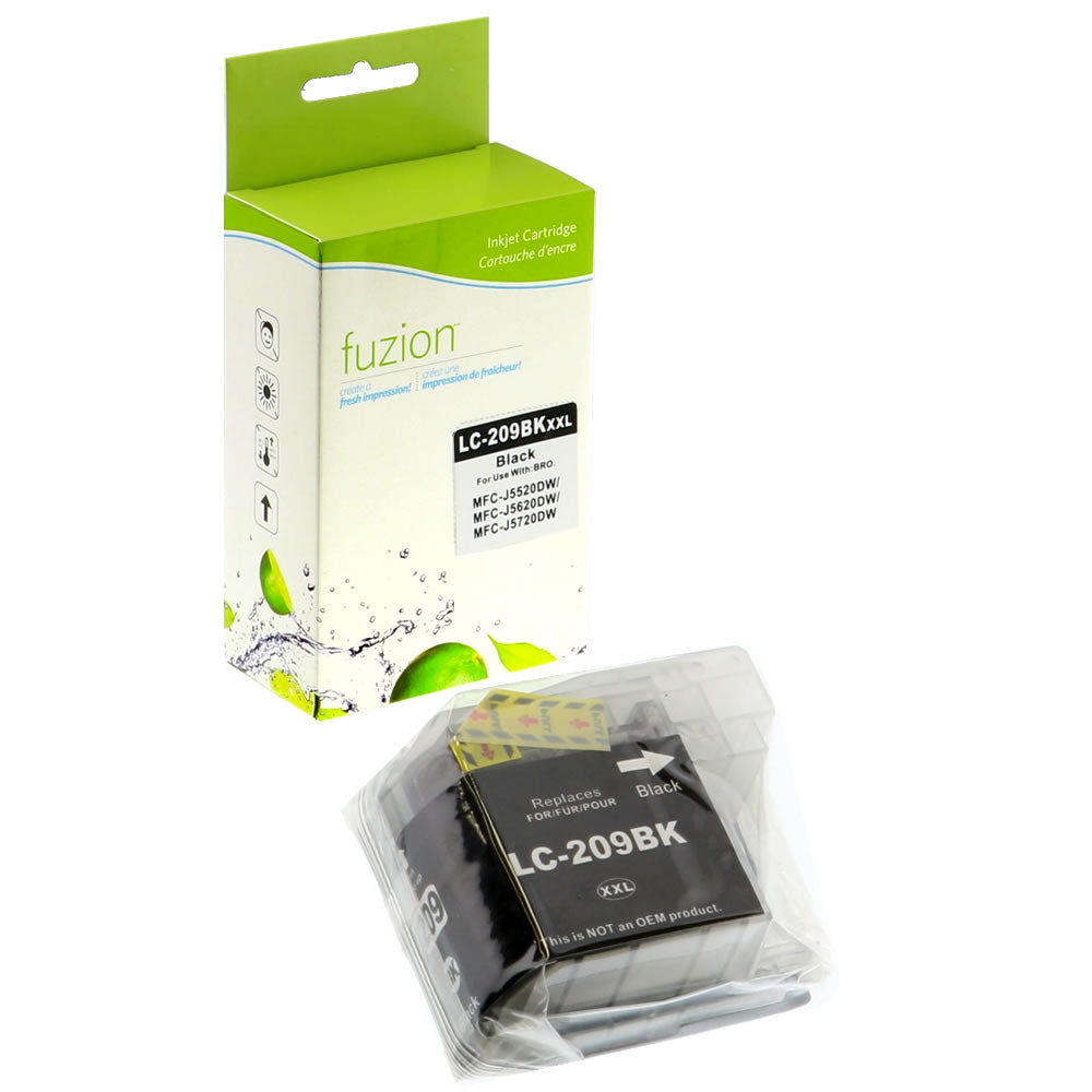 Brother LC209XXL Compatible - Black Ink Cartridge - Fuzion