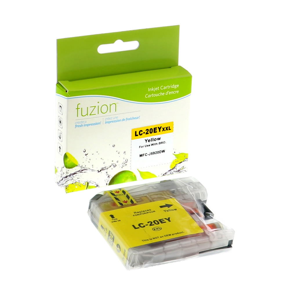 Brother LC20EY Compatible - XXL Yellow Ink Cartridge - Fuzion