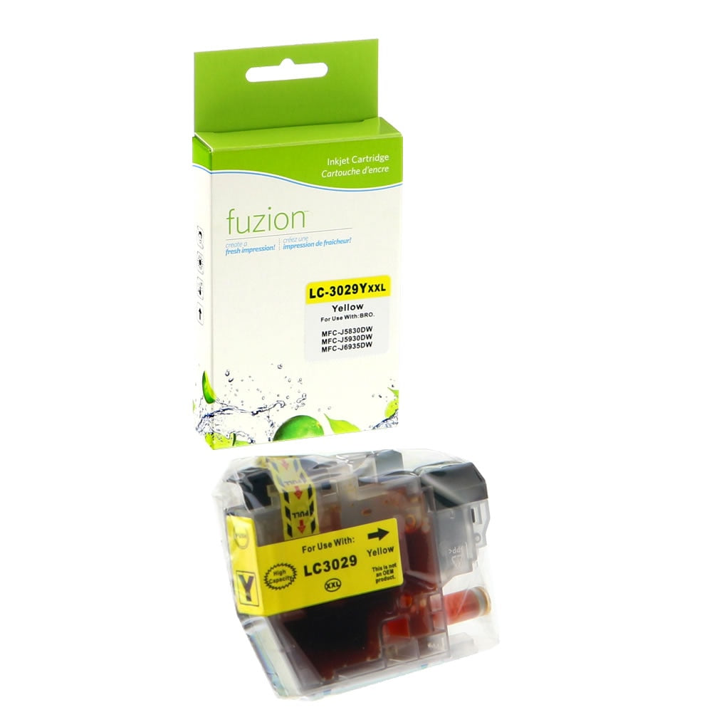 Brother LC3029Y Compatible - Yellow Ink Cartridge - Fuzion