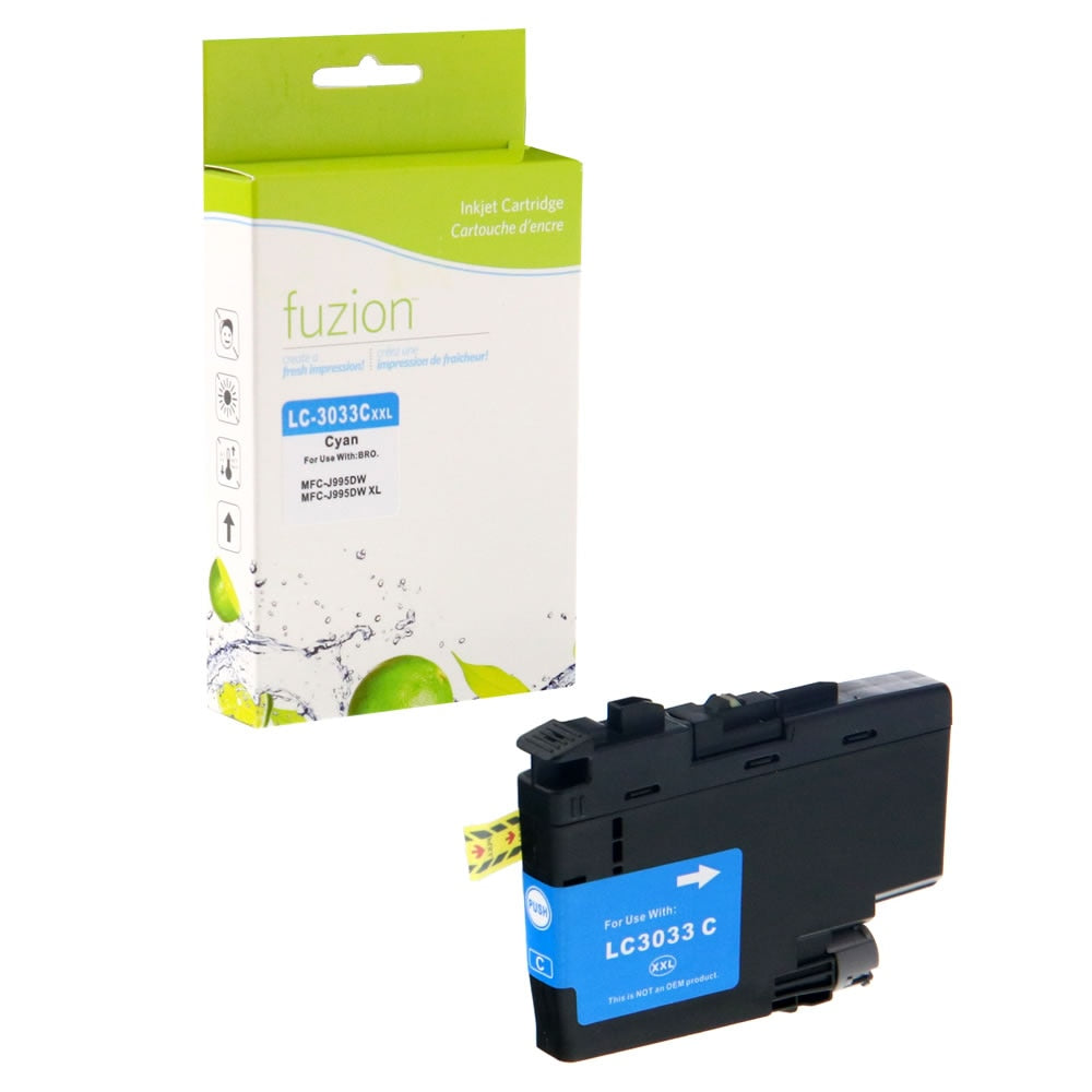 Brother LC3033C Compatible CompatibleInkjet Tank - Super HY Cyan Ink Cartridge - Fuzion
