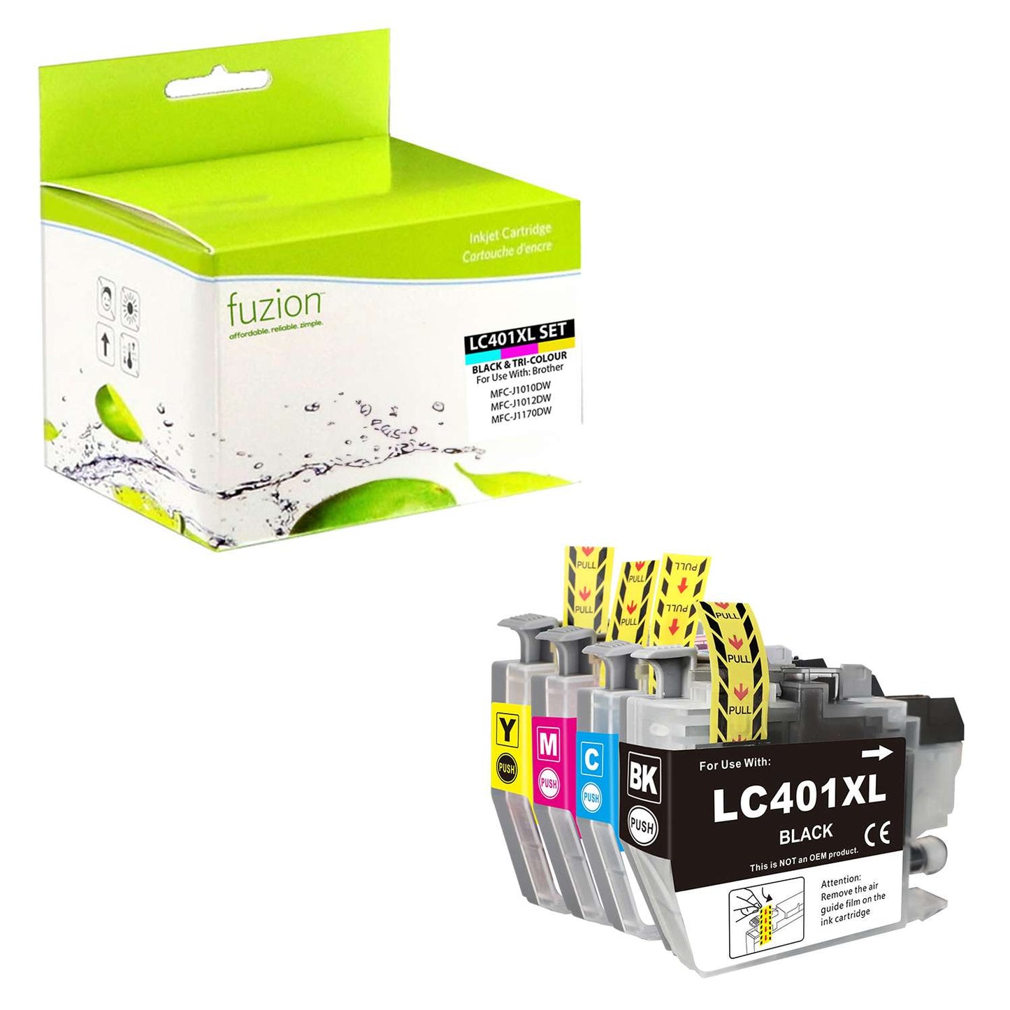 Brother LC401XL Compatible Set - C/K/M/Y - Fuzion