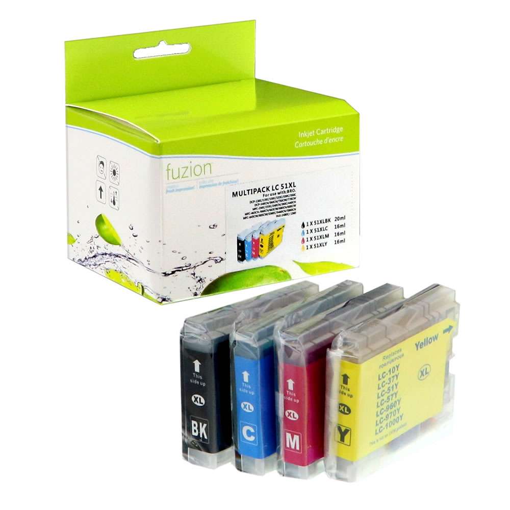 Brother LC51 Compatible Set - C/K/M/Y - Fuzion