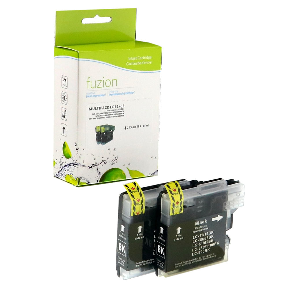 Brother LC612PKS Compatibles - 2/Black Ink Cartridge - Fuzion