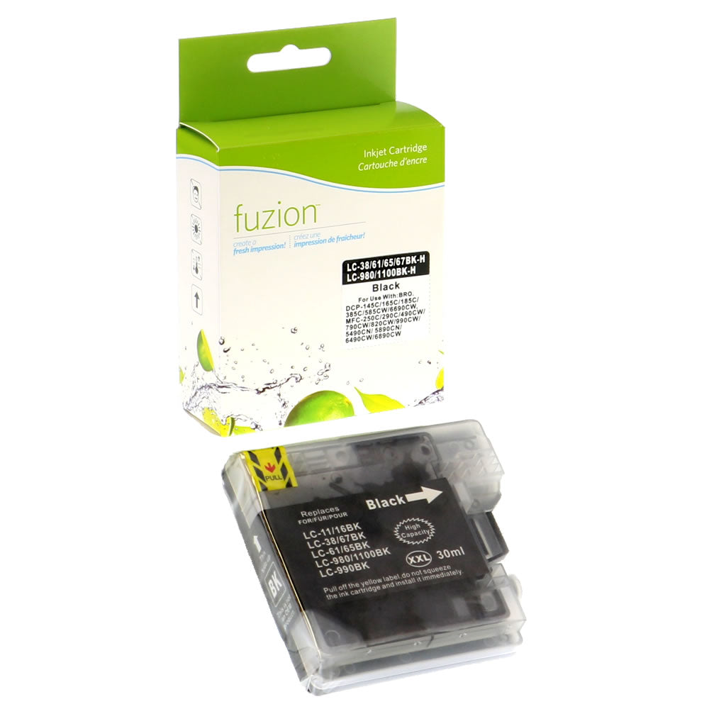 Brother LC65 Compatible - HY Black Ink Cartridge - Fuzion