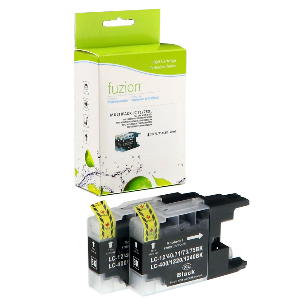 Brother LC752PKS Compatible HYs - 2/XL Black Ink Cartridge - Fuzion