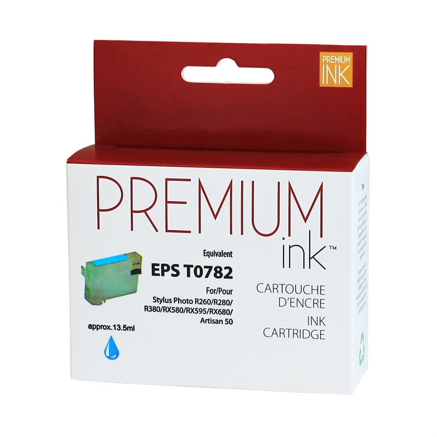 Epson T0782 New Compatible Ink Cartridge Cyan-Premium Ink