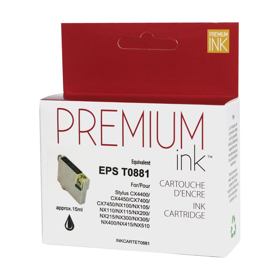 Epson T088120 New Compatible Ink Cartridge Black-Premium Ink