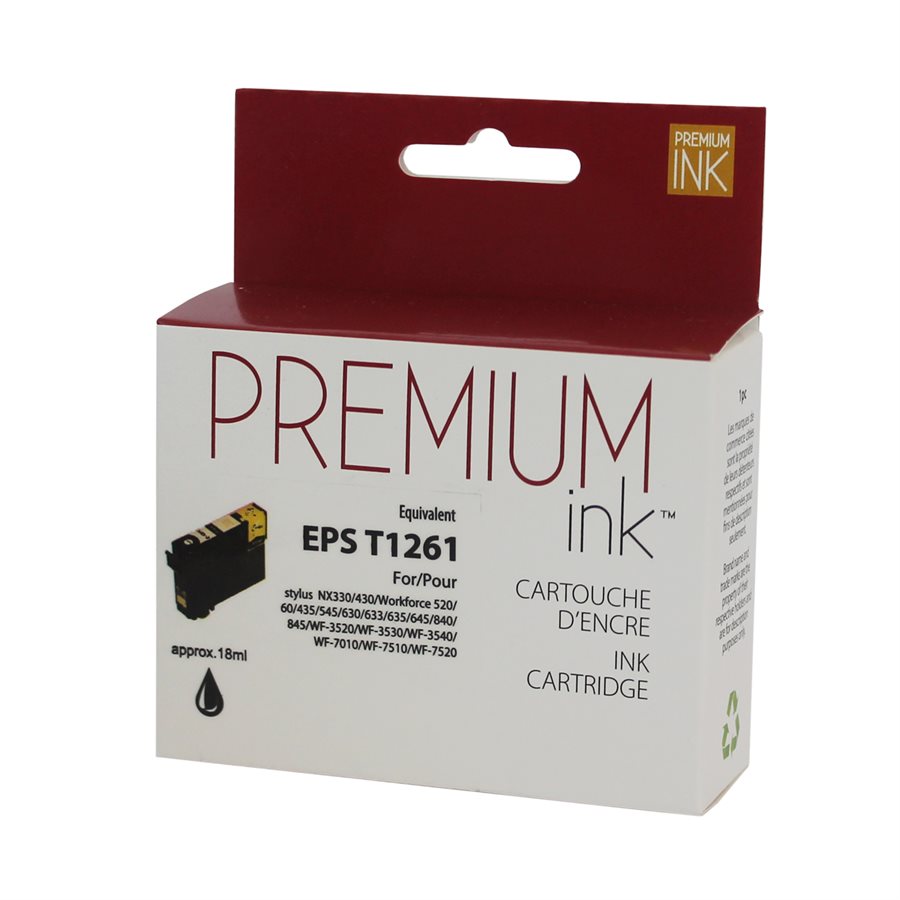 Epson T1261 New Compatible Ink Cartridge Black-Premium Ink