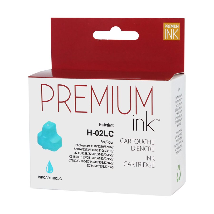 HP 02 C8774W New Compatible Ink Cartridge Light Cyan-Premium Ink