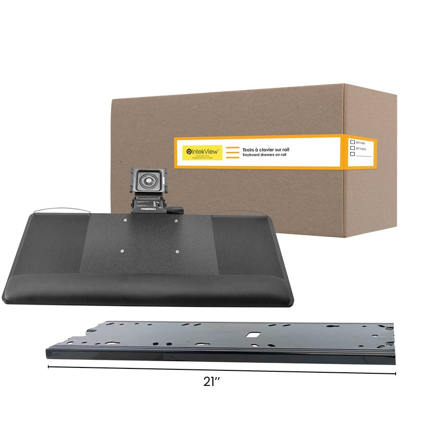 Ergonomic New Compatible Ultimum Keyboard Tray 25''x10'' Ambidextrous-21'' Rails-Intekview