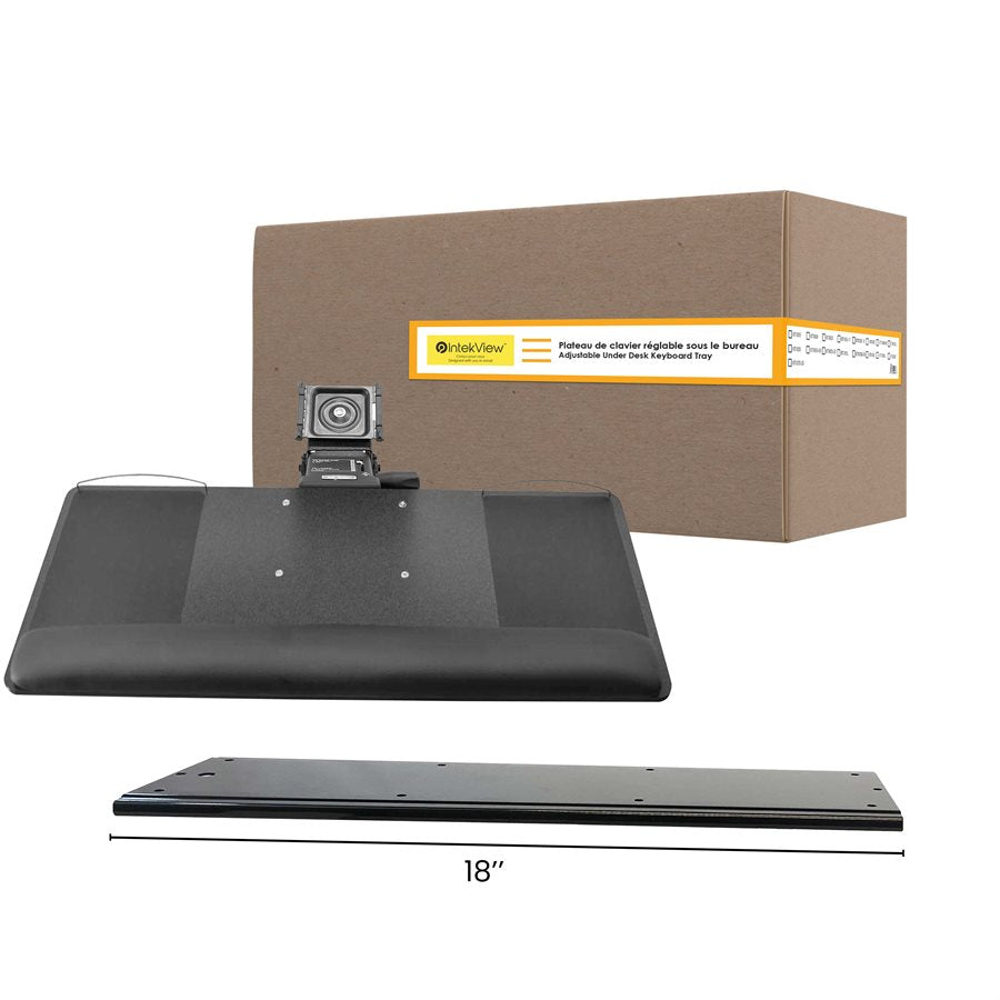 Ergonomic New Compatible Ultimum Keyboard Tray 25''x10'' Ambidextrous-18'' Rails-Intekview