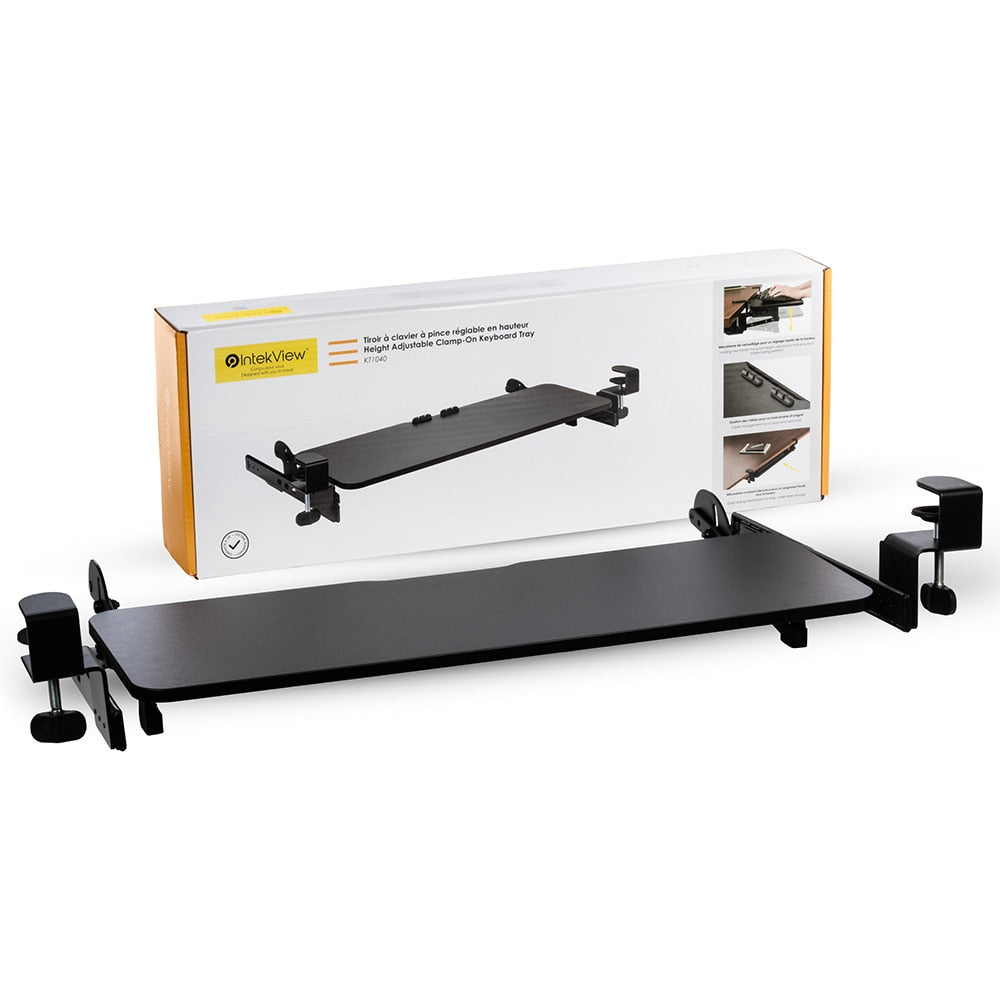 Ergonomic New Compatible Height Adjustable Clamp-On Keyboard Tray-Intekview