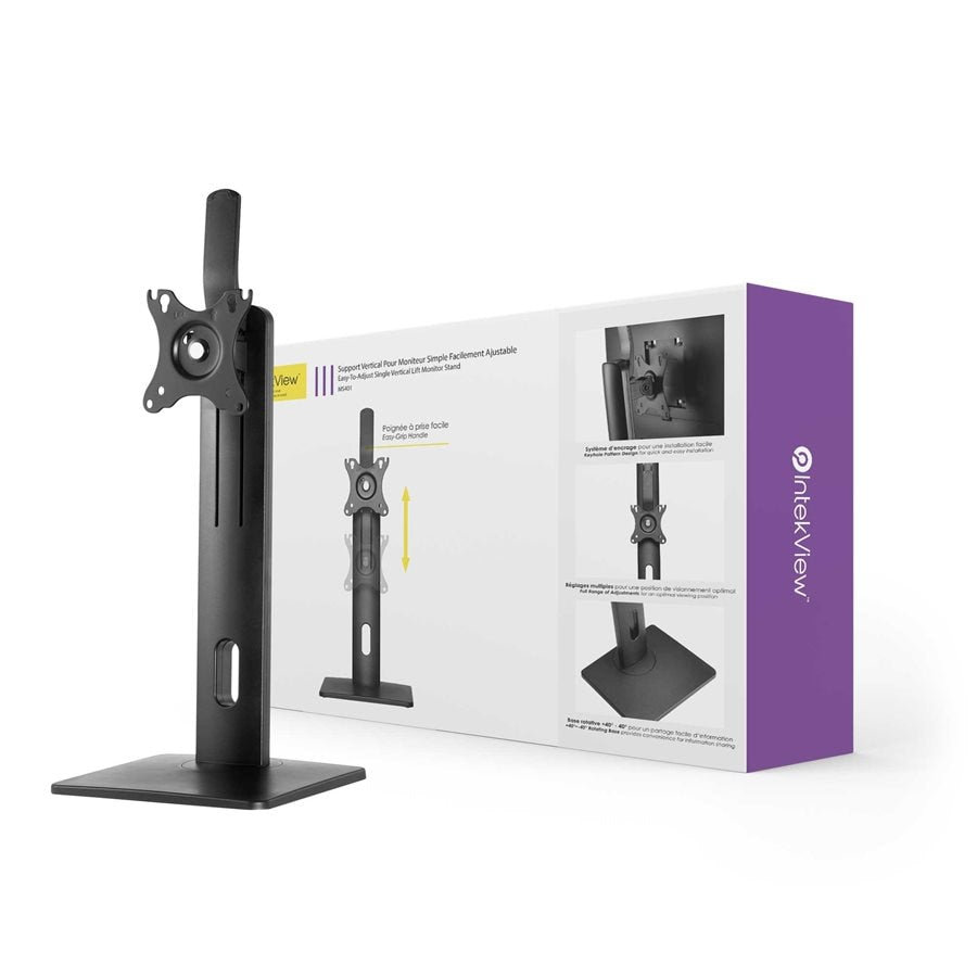 Ergonomic New Compatible Freestanding Single Monitor Stand easy adjustment-Intekview