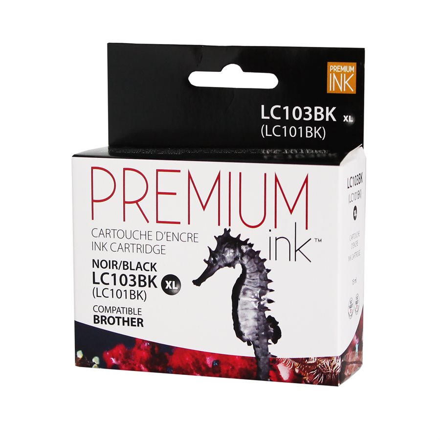 Brother LC103BK Black New Compatible Ink Cartridge-Premium Ink