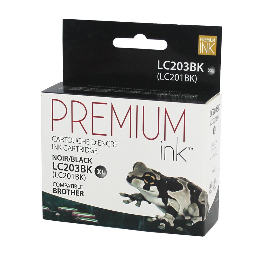 Brother LC203BK Black New Compatible Ink Cartridge-Premium Ink
