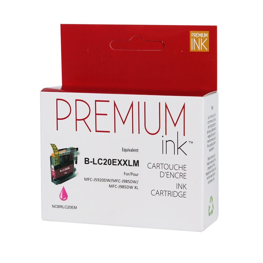 Brother LC20E Magenta New Compatible Ink Cartridge-Premium Ink