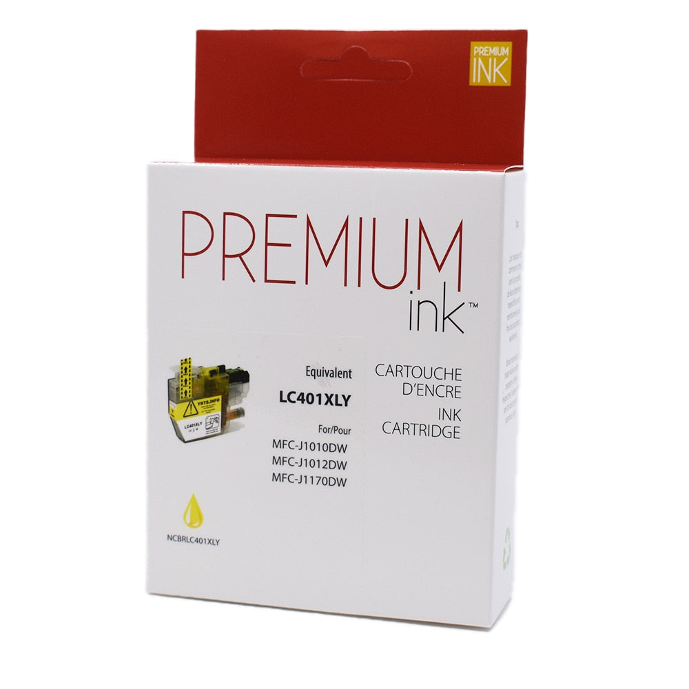 Brother LC401XLYS New Compatible Ink Cartridge Dye Yellow 500 copies-Premium Ink