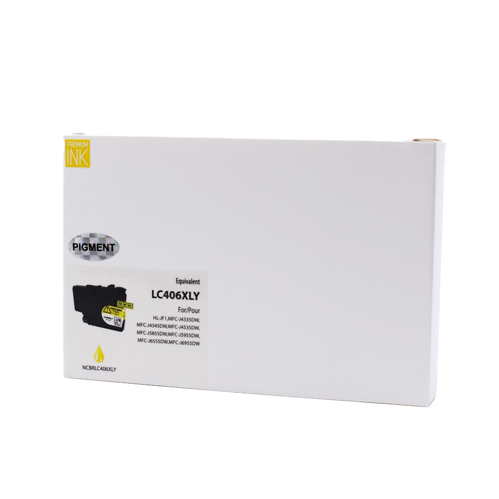 Brother LC406XLYS Pigment Yellow New Compatible Ink Cartridge-Premium Ink