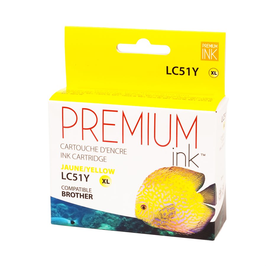 Brother LC51 XL New Compatible Ink Cartridge Yellow -Premium Ink