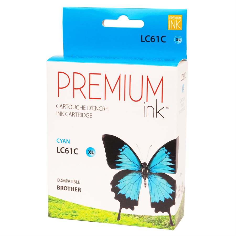 Brother LC61XL New Compatible Ink Cartridge Cyan-Premium Ink