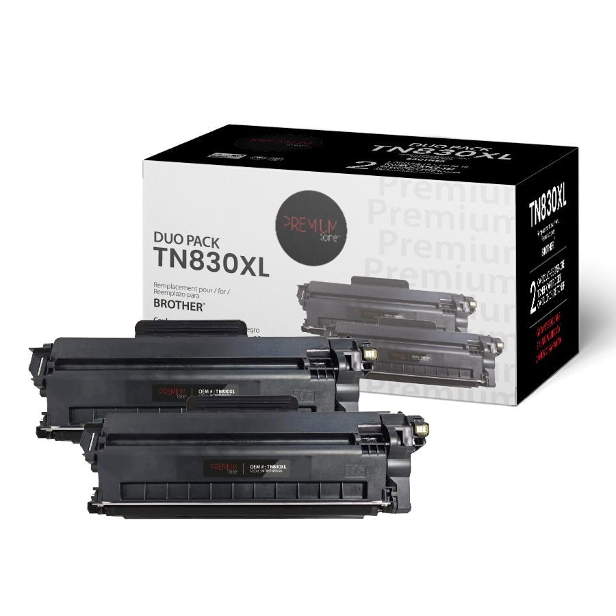 Brother TN830XL New Compatible Toner Cartridge 3K Box of 2-Premium Tone