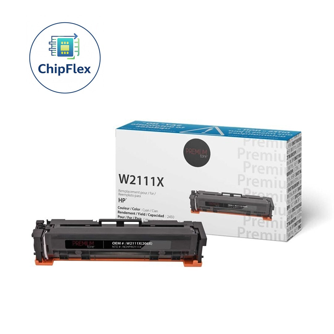 HP W2111X / 206X New Compatible Toner Cartridge Toner YRTS Cyan 2.4K-Premium Tone