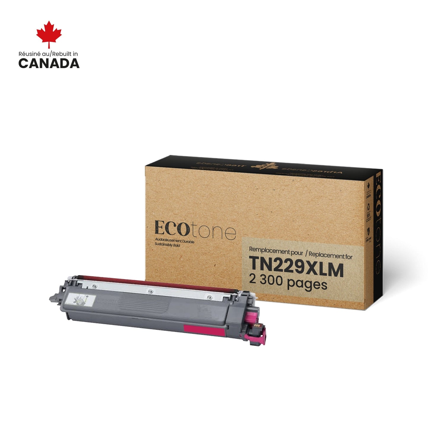 Brother TN229XLM Toner Cartridge Remanufactured Magenta 2.3K-Ecotone