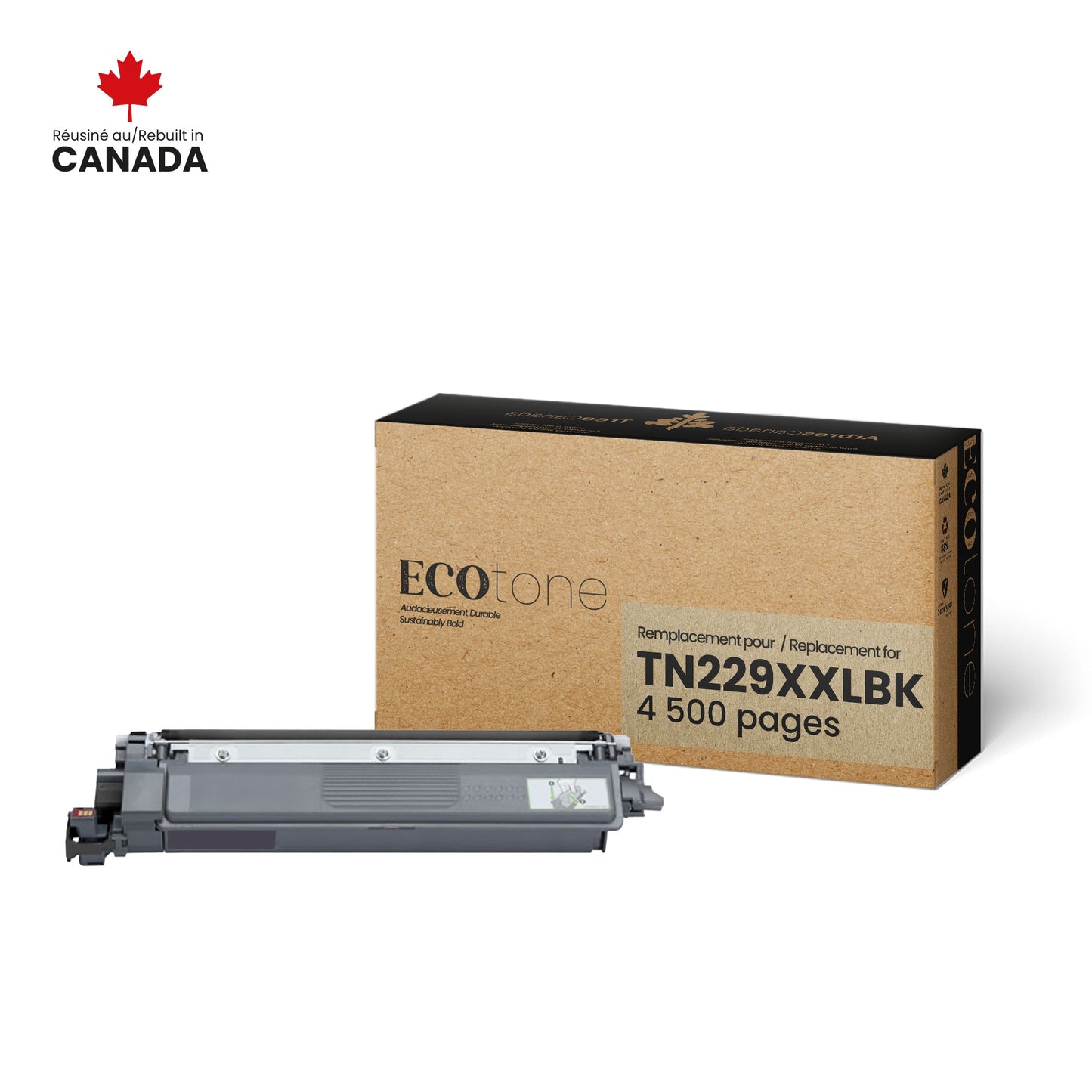 Brother TN229XXLBK Reman Ecotone Black 4.5K - by Ecotone