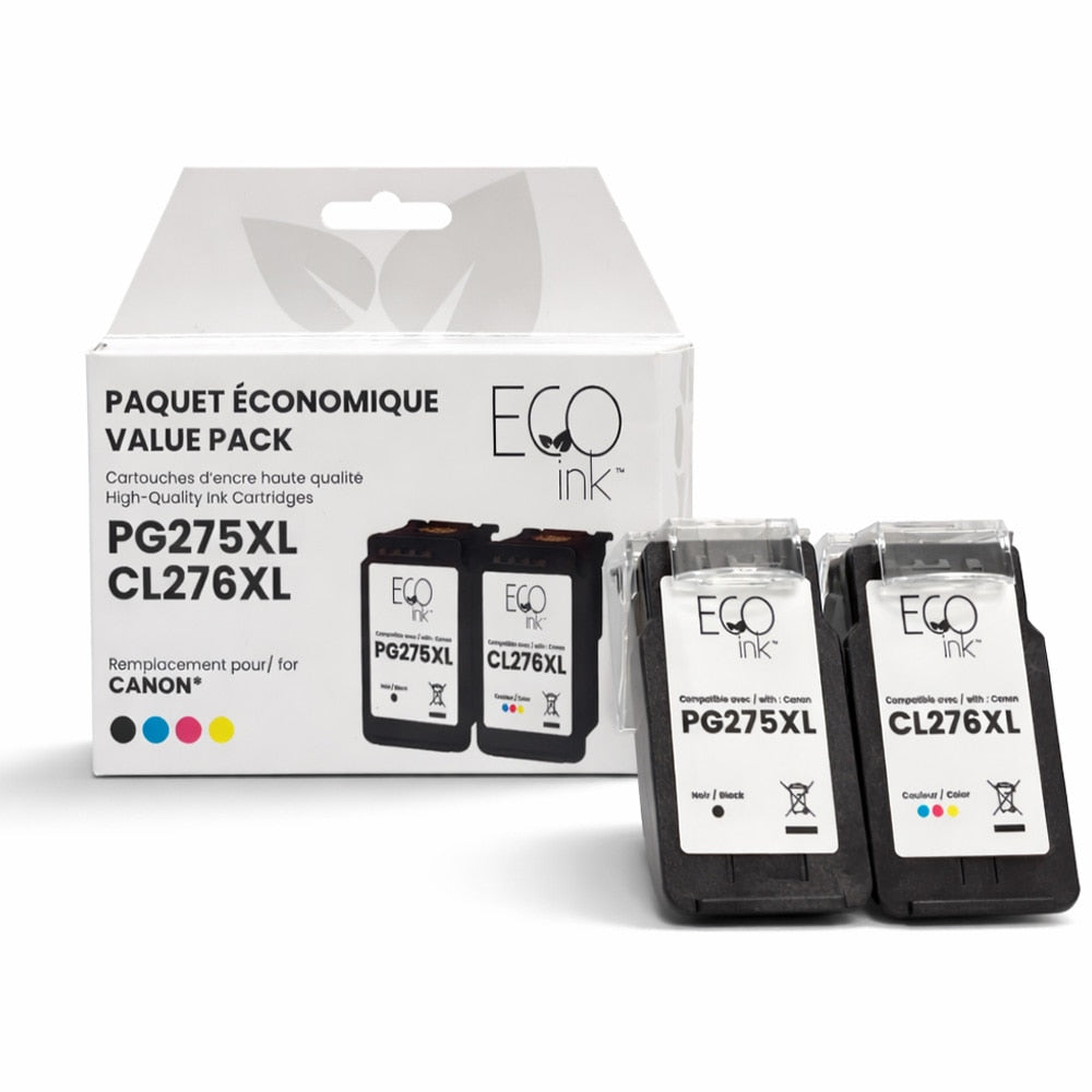 Canon PG275XL/CL276XL Remanufactured Ink Cartridge CMYK Black/Color Value Pack