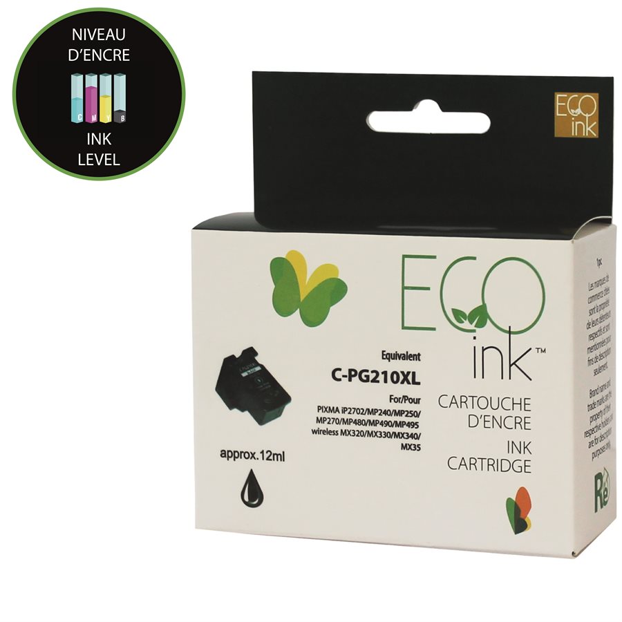 Canon PG-210 XL Remanufactured Ink Cartridge Black-EcoInk