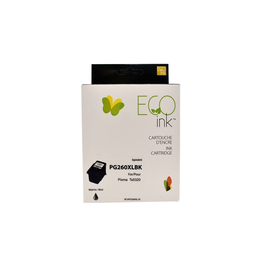 Canon PG-260XL Remanufactured Ink Cartridge Black-EcoInk
