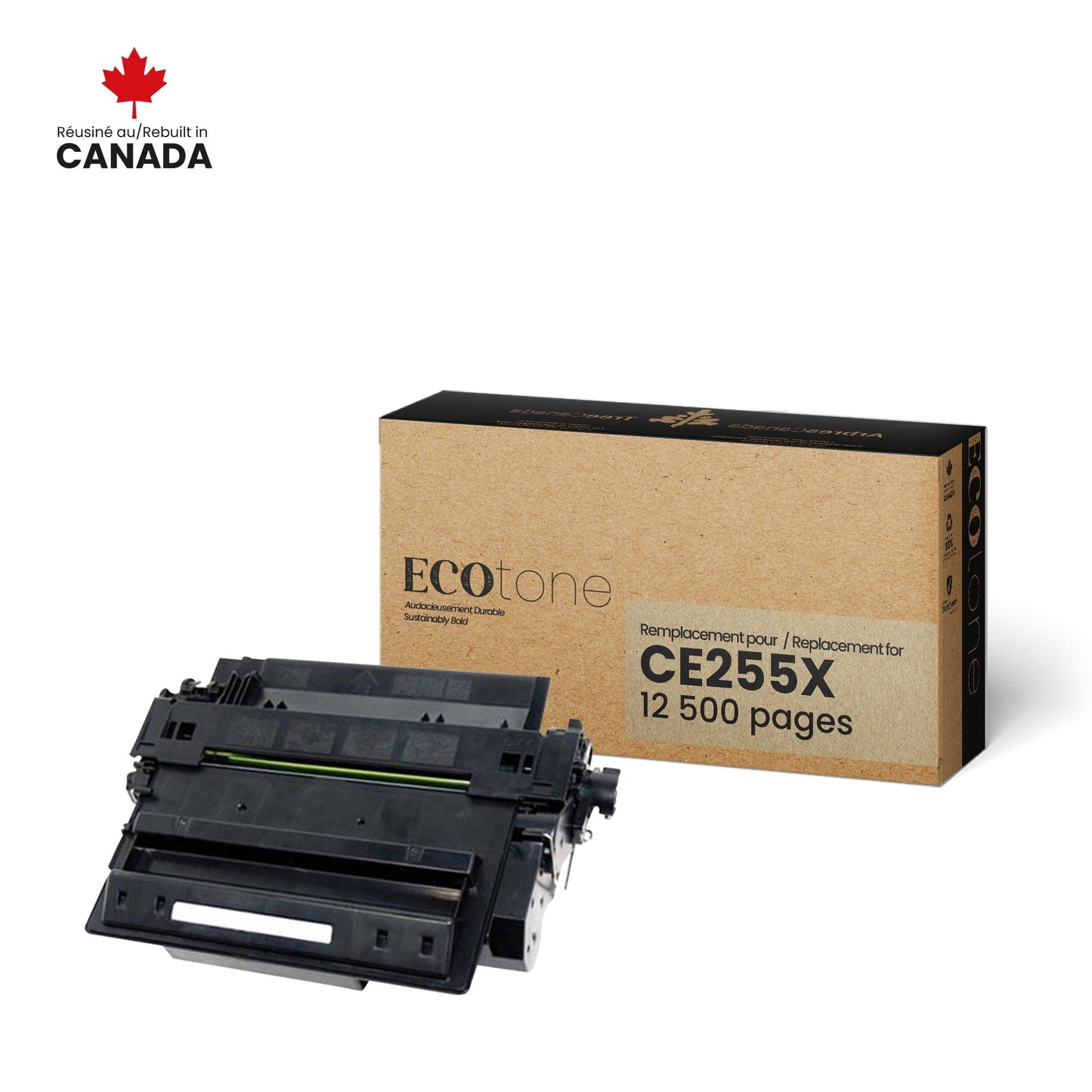 HP CE255X Toner Cartridge Remanufactured 12.5K-Ecotone