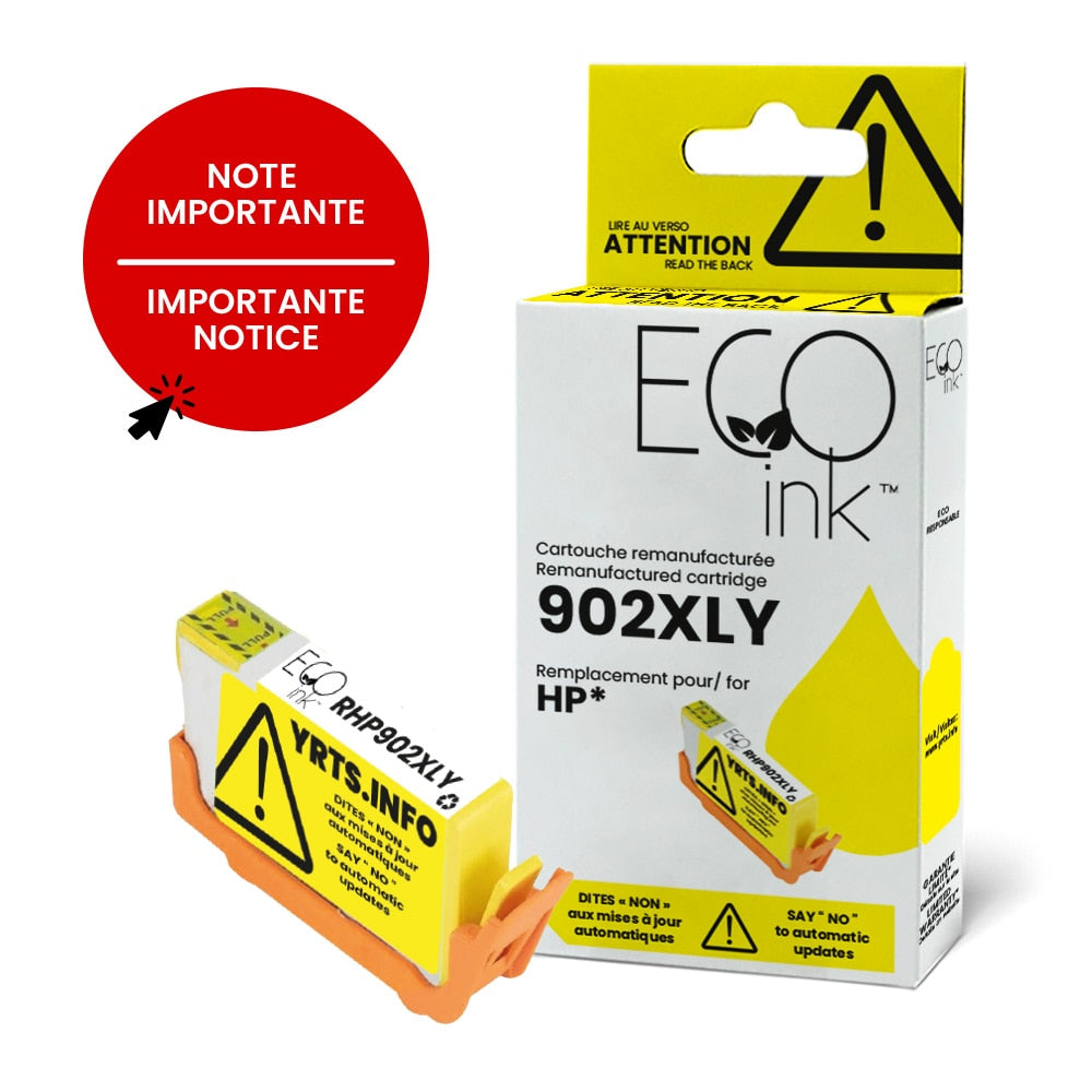 HP 902XL T6M10AN Remanufactured Ink Cartridge Yellow YRTS