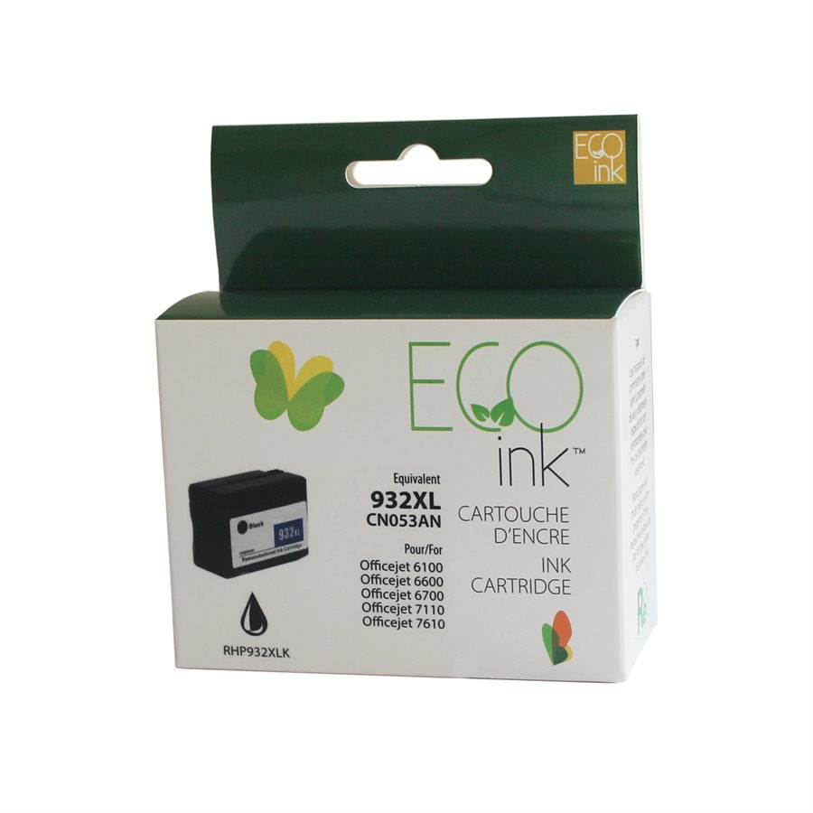 HP 932XL CN053AE Black Remanufactured Ink Cartridge-EcoInk