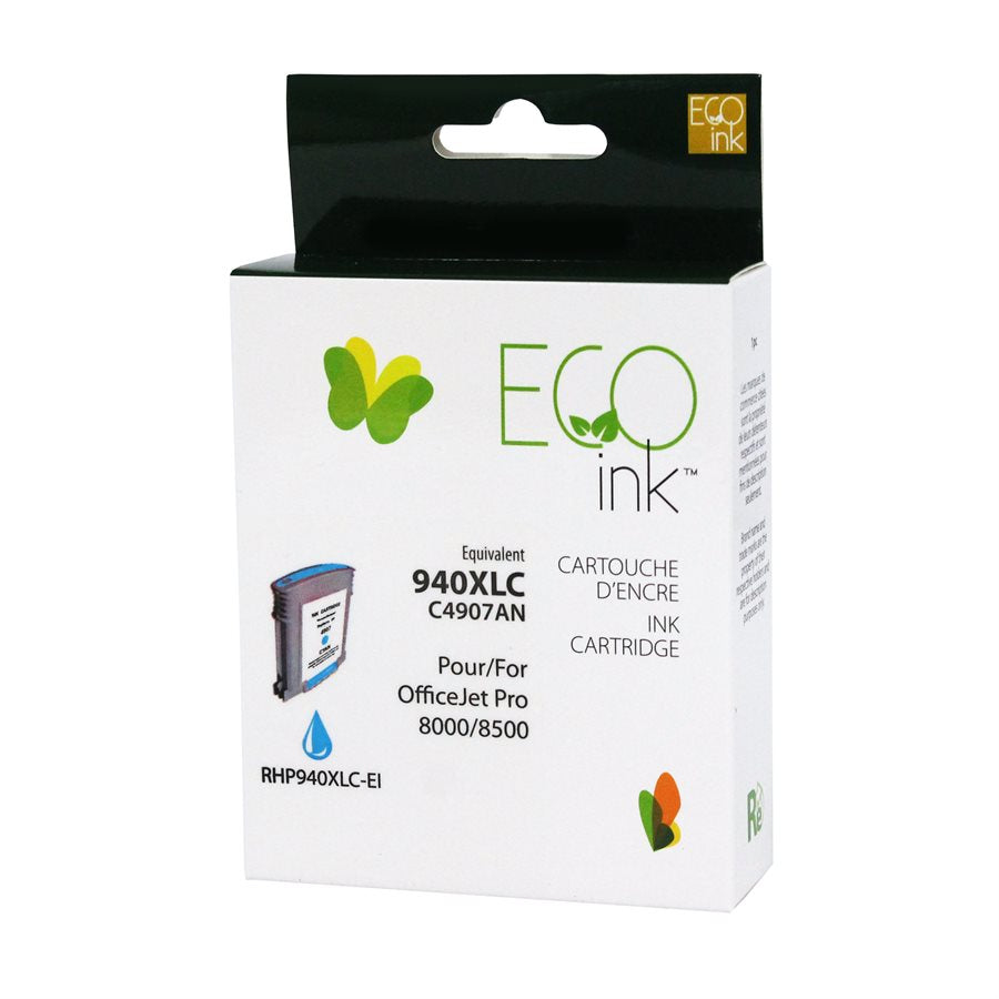 HP 940XL C4907A Cyan Remanufactured Ink Cartridge-EcoInk