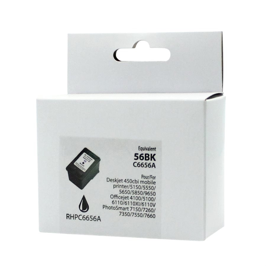 HP 56 C6656A Remanufactured Ink Cartridge Black Neutral Box-Premium Ink