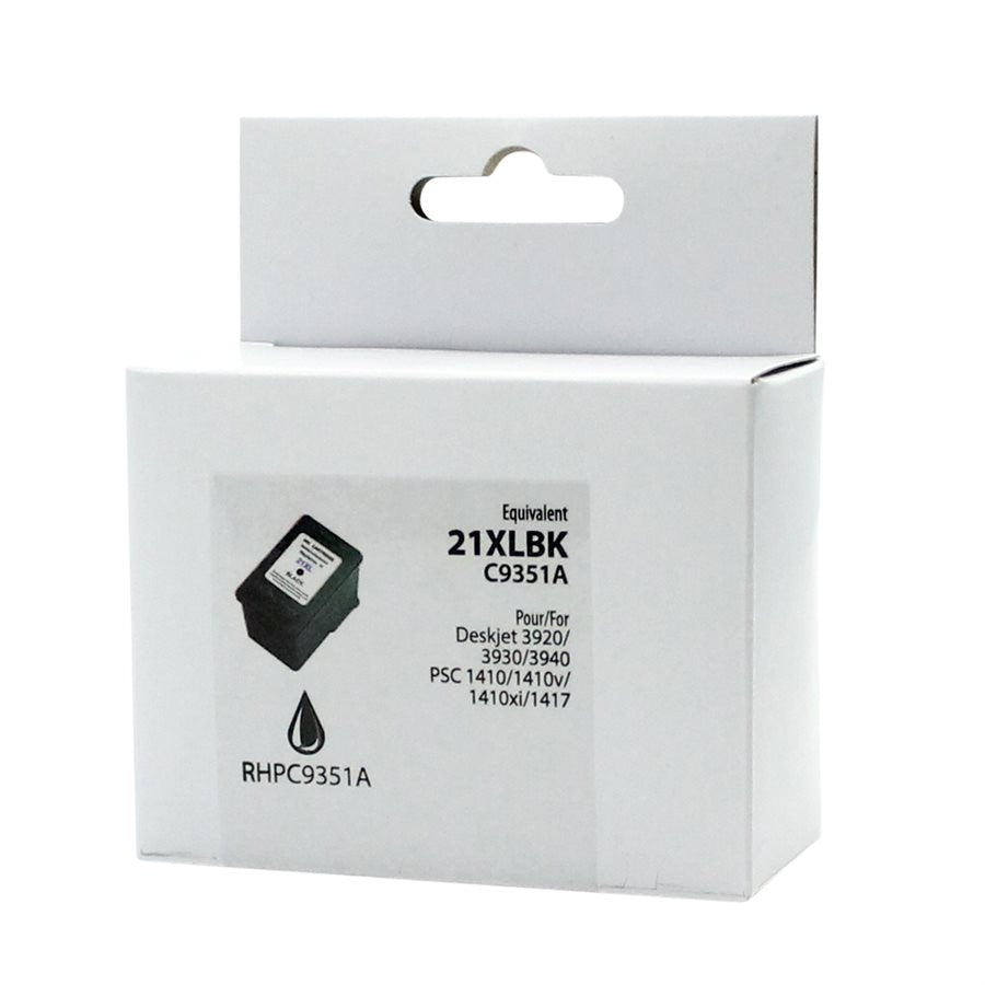 HP 21XL C9351A Remanufactured Ink Cartridge Black Neutral Box-Premium Ink