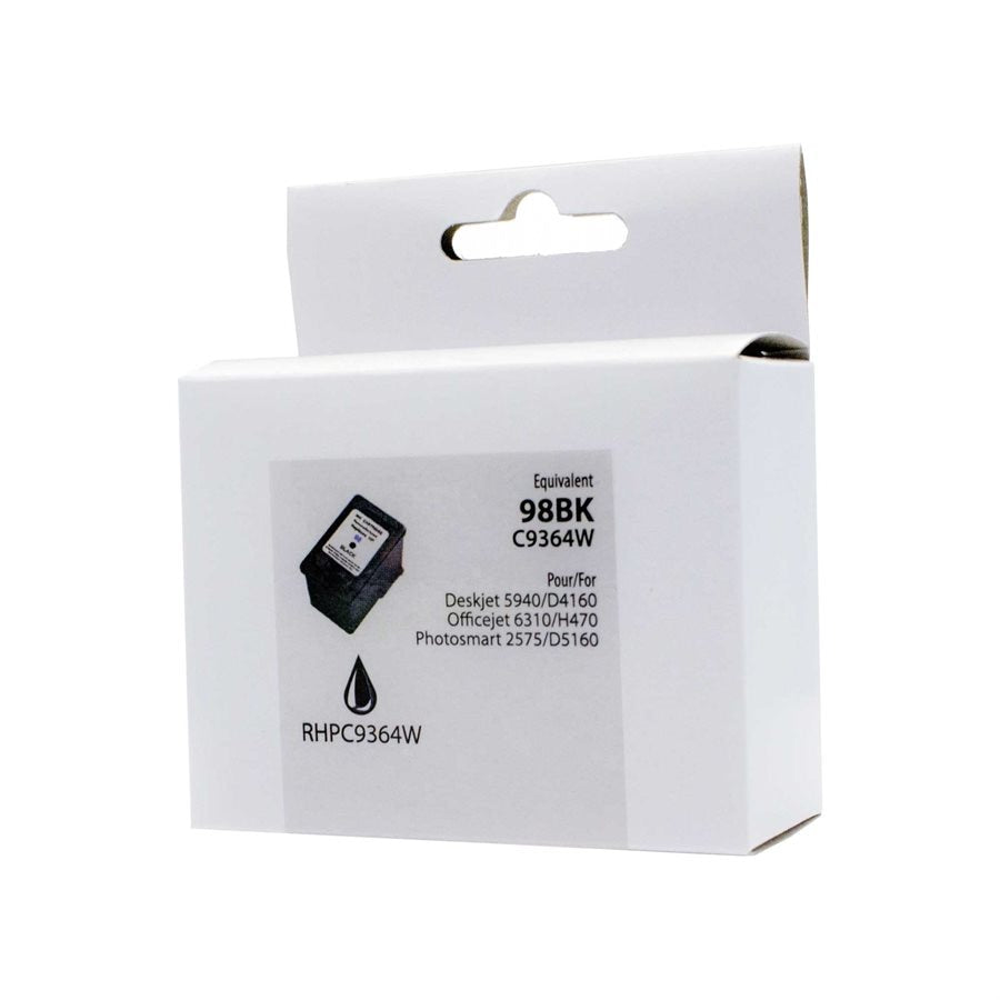 HP 98 C9364W Remanufactured Ink Cartridge Black Neutral box-Premium Ink