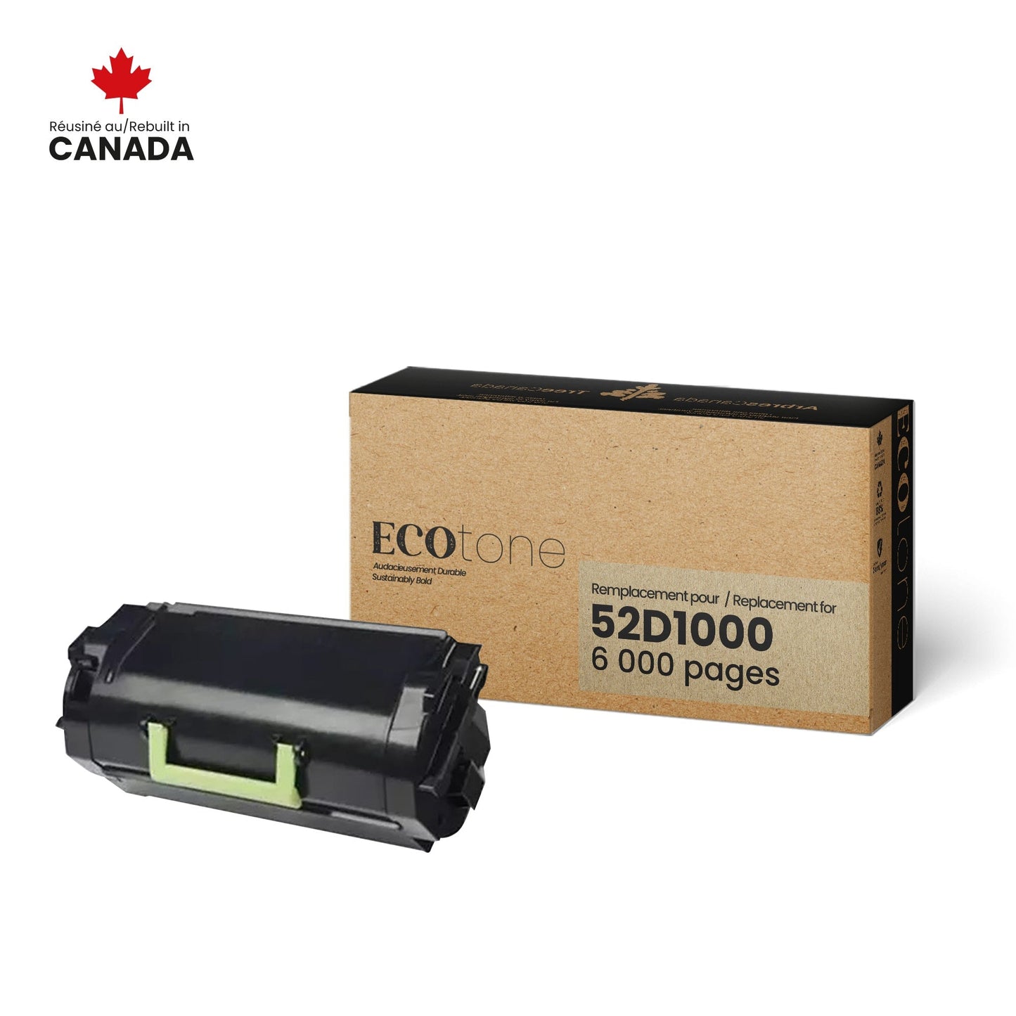 Lexmark 52D1000 Toner Cartridge Remanufactured 6K-Ecotone