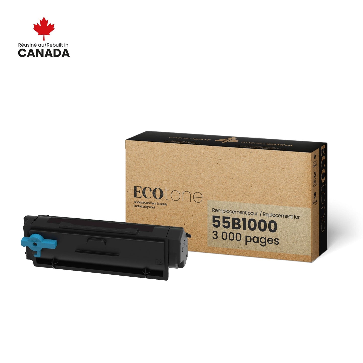 Lexmark 55B1000 Toner Cartridge Remanufactured Noir 3K-Ecotone